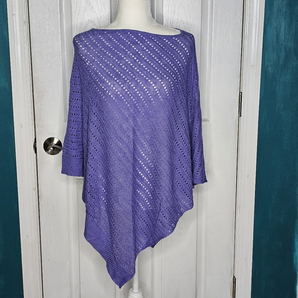J Jill Sweater Cape Poncho Thistle